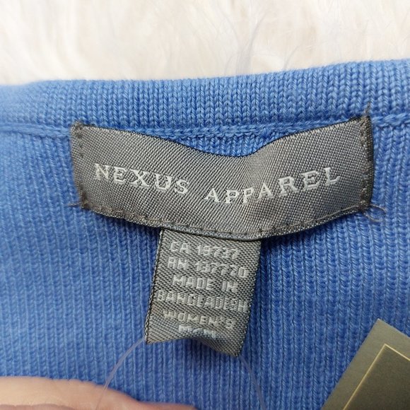 Nexus Apparel Women's China Blue Full Zipper Sweater Size: M - Picture 7 of 10